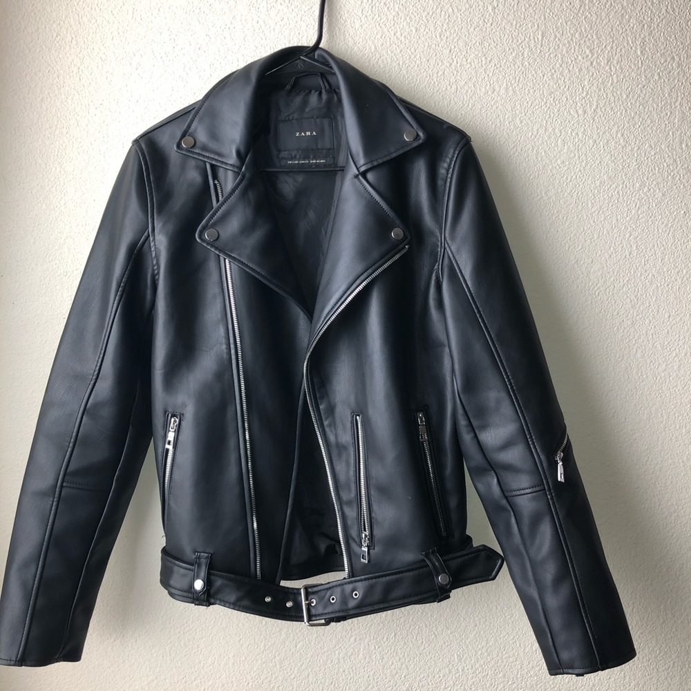 ZARA Faux Leather Biker Jacket